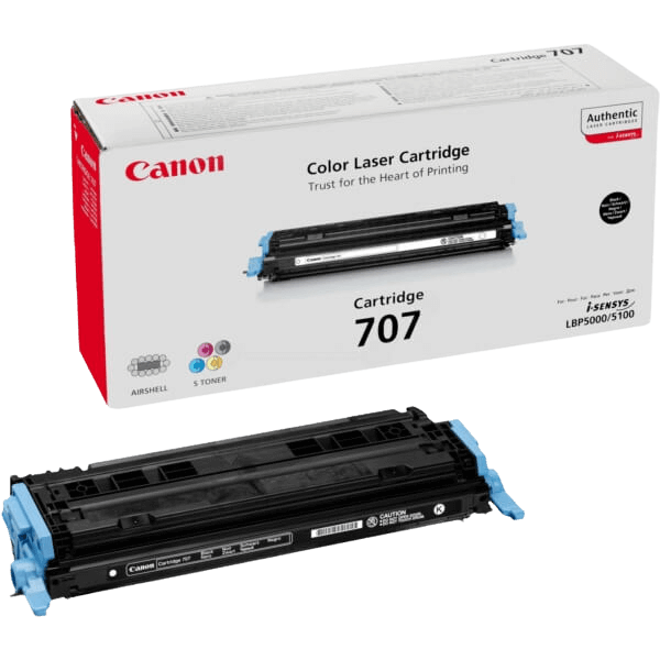 9424A004 Canon 707 sort Printerpatron - 2500 sider - Original