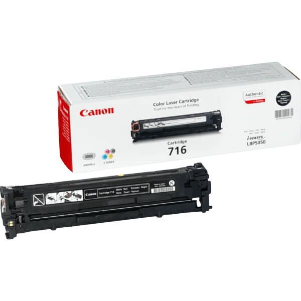 1980B002 Canon 716BK sort Printerpatron - 2300 sider - Original