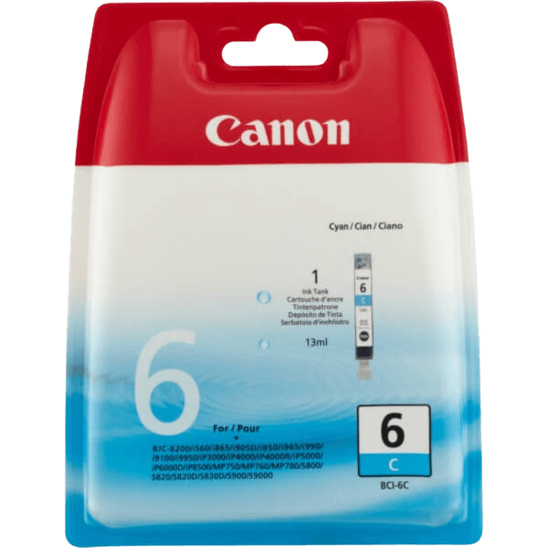 4706A002 Canon BCI-6C cyan Printerpatron - 13 ml. - Original