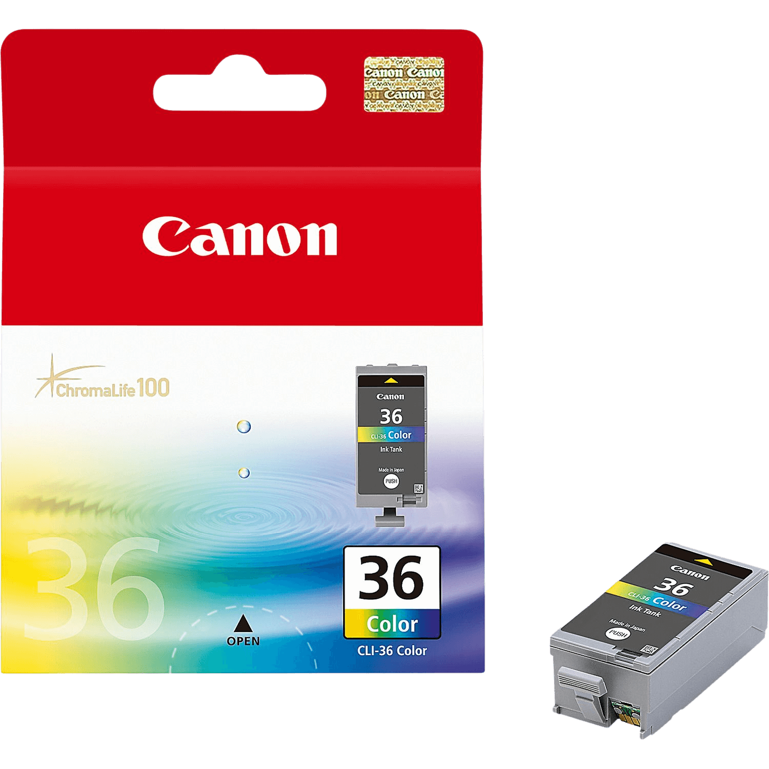 1511B001 Canon CLI-36CLR 4 farver i én Printerpatron - 110 sider - Original