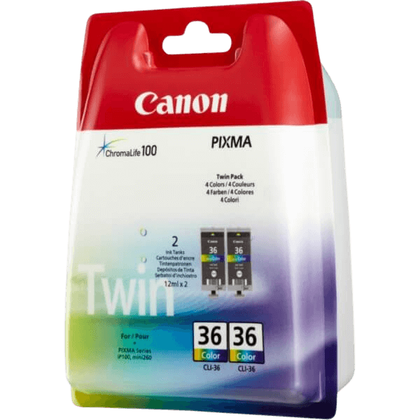 1511B018 Canon CLI-36CLRK CMYK twin pack Printerpatron - 440 sider - Original