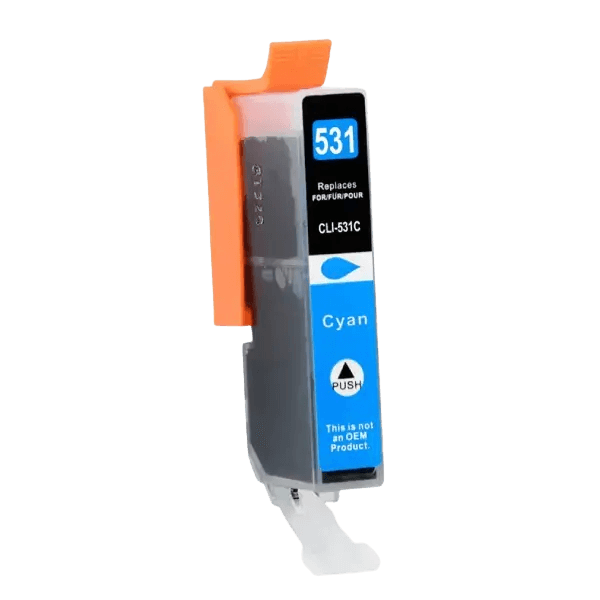 6119C001 Canon CLI-531C cyan Printerpatron - 12 ml. - Kompatibel