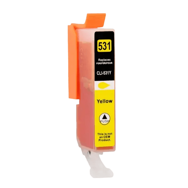 6121C001 Canon CLI-531Y gul Printerpatron - 12 ml. - Kompatibel