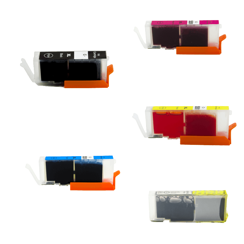 5 stk. XL Canon CLI-551XL Printerpatron rabatpakke - Kompatibel