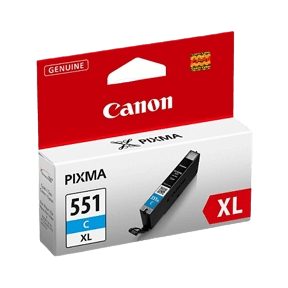 6444B001 Canon CLI-551XLC cyan XL Printerpatron - 11 ml. - Original