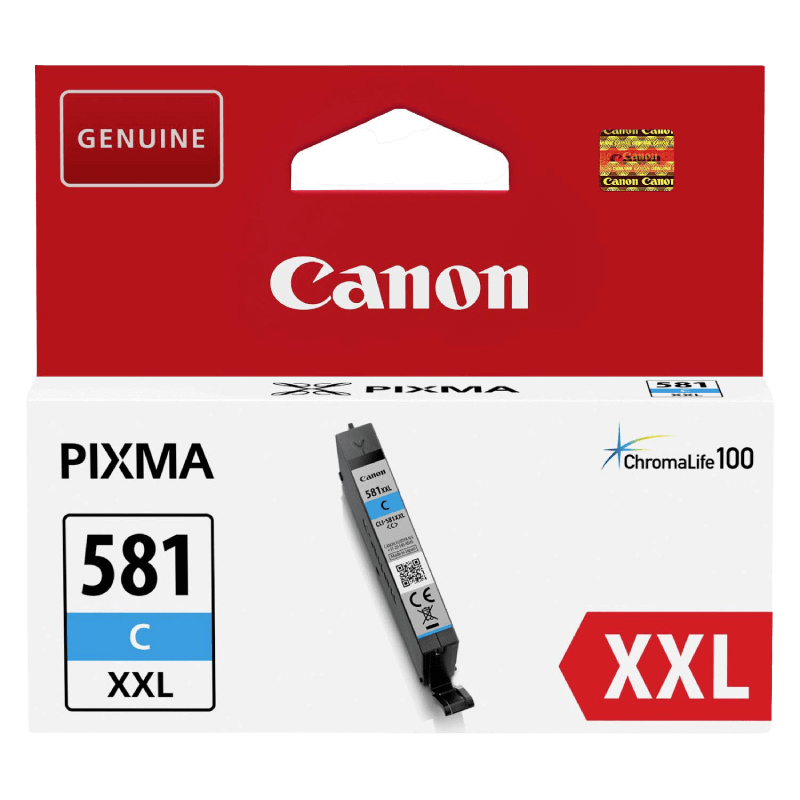 1995C001 Canon CLI-581C cyan XXL Printerpatron - 11 ml. - Original