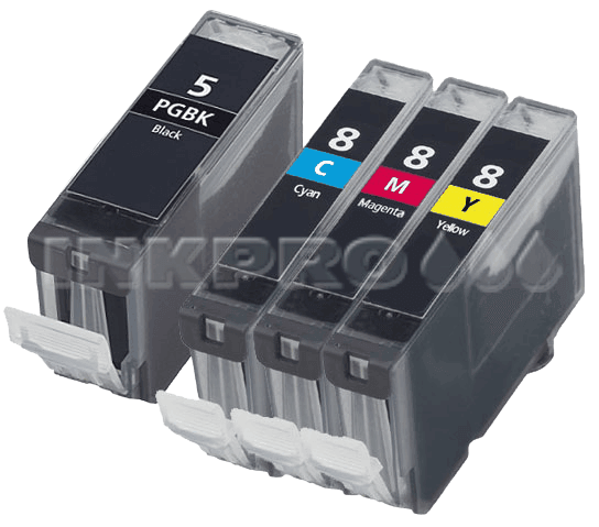 4 stk. Canon CLI-8C Printerpatron rabatpakke - Kompatibel