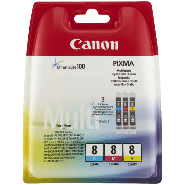 0621B029 Canon CLI-8CMY CMY Printerpatron - 39 ml. - Original