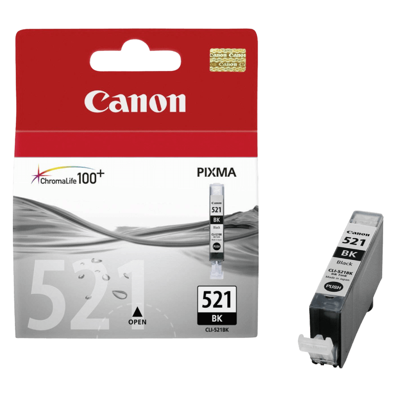 2933B001 Canon CLI521BK sort Printerpatron - 9 ml. - Original