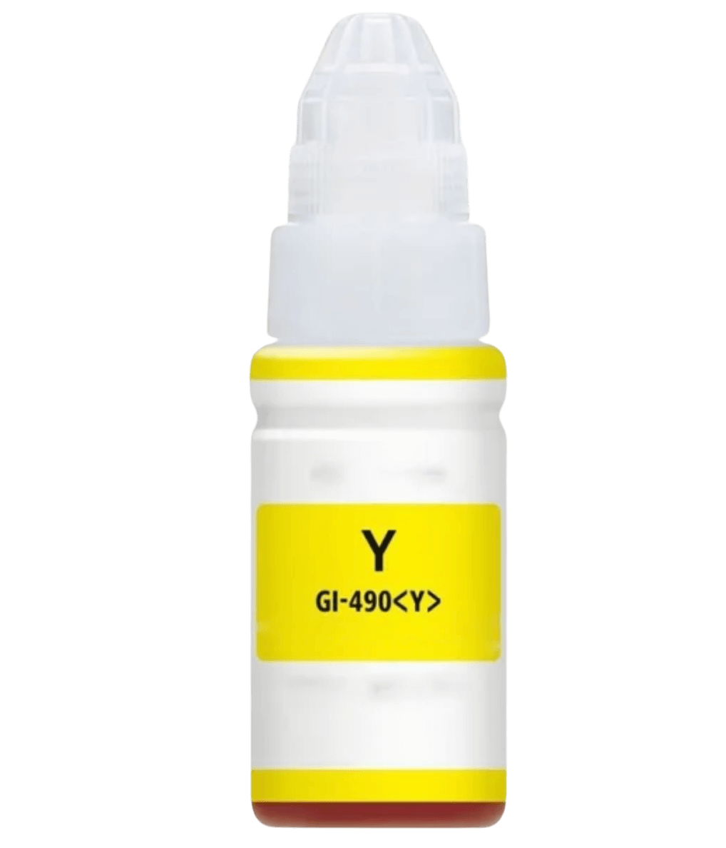 0666C001 Canon GI-490Y gul Printerpatron - 100 ml. - Kompatibel