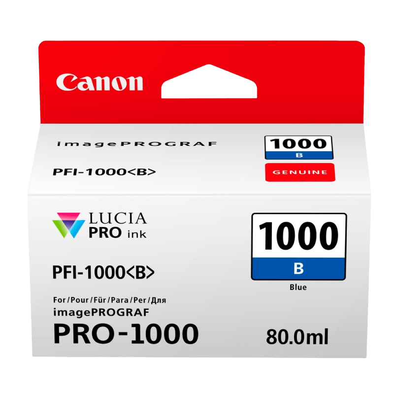 0555C001 Canon PFI-1000B blå Printerpatron - 80 ml. - Original
