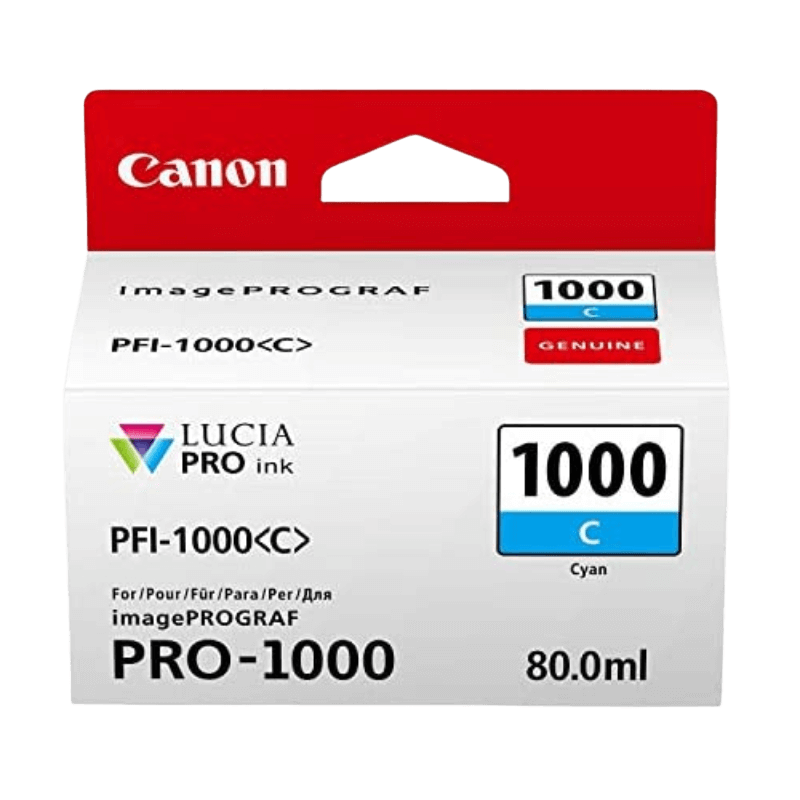 0547C001 Canon PFI-1000C cyan Printerpatron - 80 ml. - Original