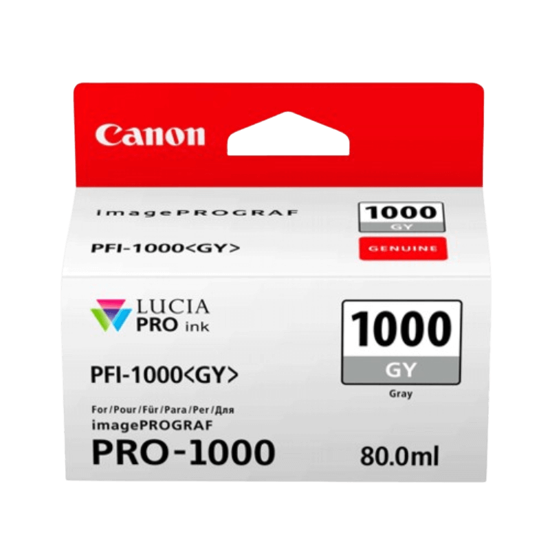 0552C001 Canon PFI-1000GY grå Printerpatron - 80 ml. - Original