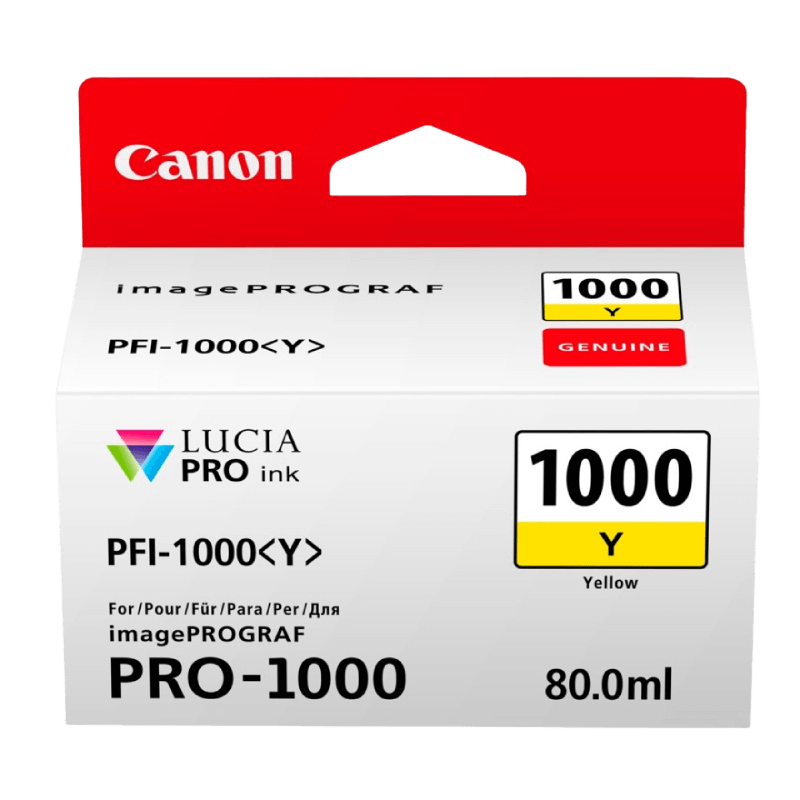 0549C001 Canon PFI-1000Y gul Printerpatron - 80 ml. - Original