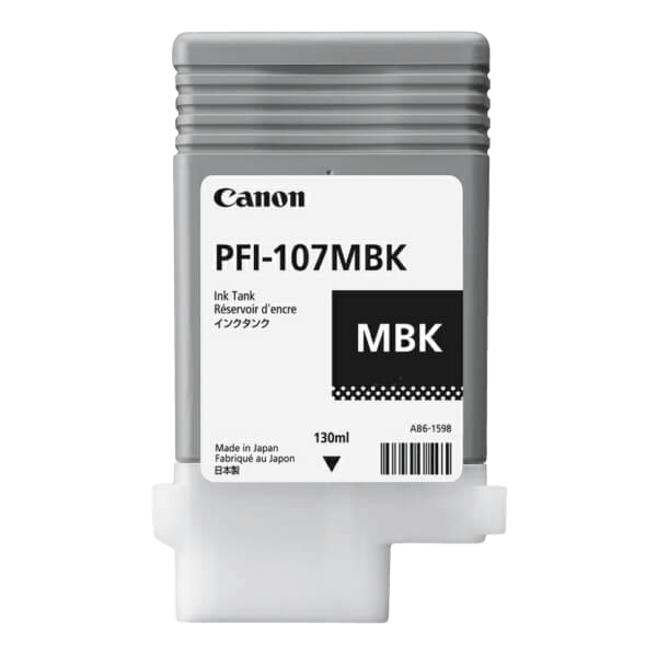 6704B001 Canon PFI-107MBK mat sort Printerpatron - 130 ml. - Original