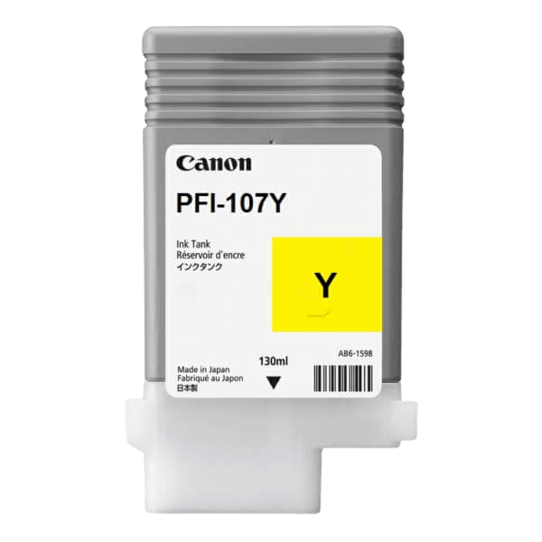 6708B001 Canon PFI-107Y gul Printerpatron - 130 ml. - Original