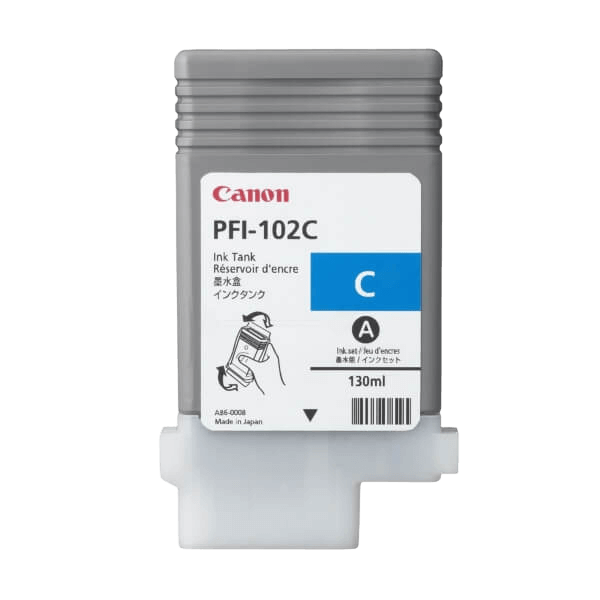 0896B001 Canon PFI102C cyan Printerpatron - 130 ml. - Original