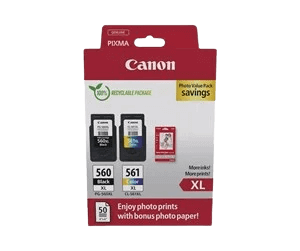8286B011 Canon PG-545XL + CL-546XL + Papir CMYK XL Printerpatron - 15 + 13 ml. - Original