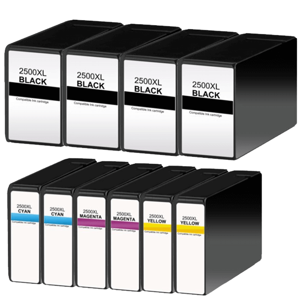 10 stk. XL Canon PGI-2500 Printerpatron rabatpakke - Kompatibel