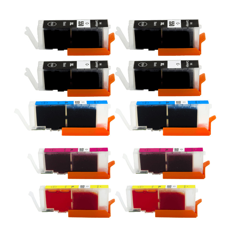 10 stk. XL Canon PGI-550XL Printerpatron rabatpakke - Kompatibel