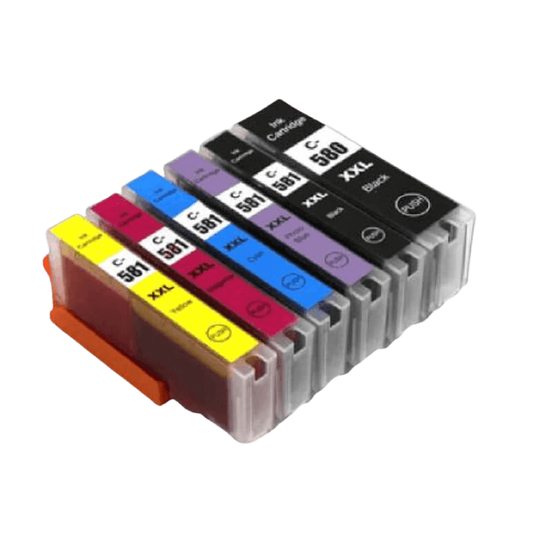 6 stk. XXL Canon PGI-580 Printerpatron rabatpakke - Kompatibel