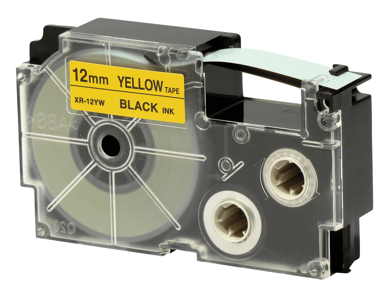 Casio XR-12YW Sort tekst / Gul tape 12 mm x 8 m Printerpatron - Kompatibel