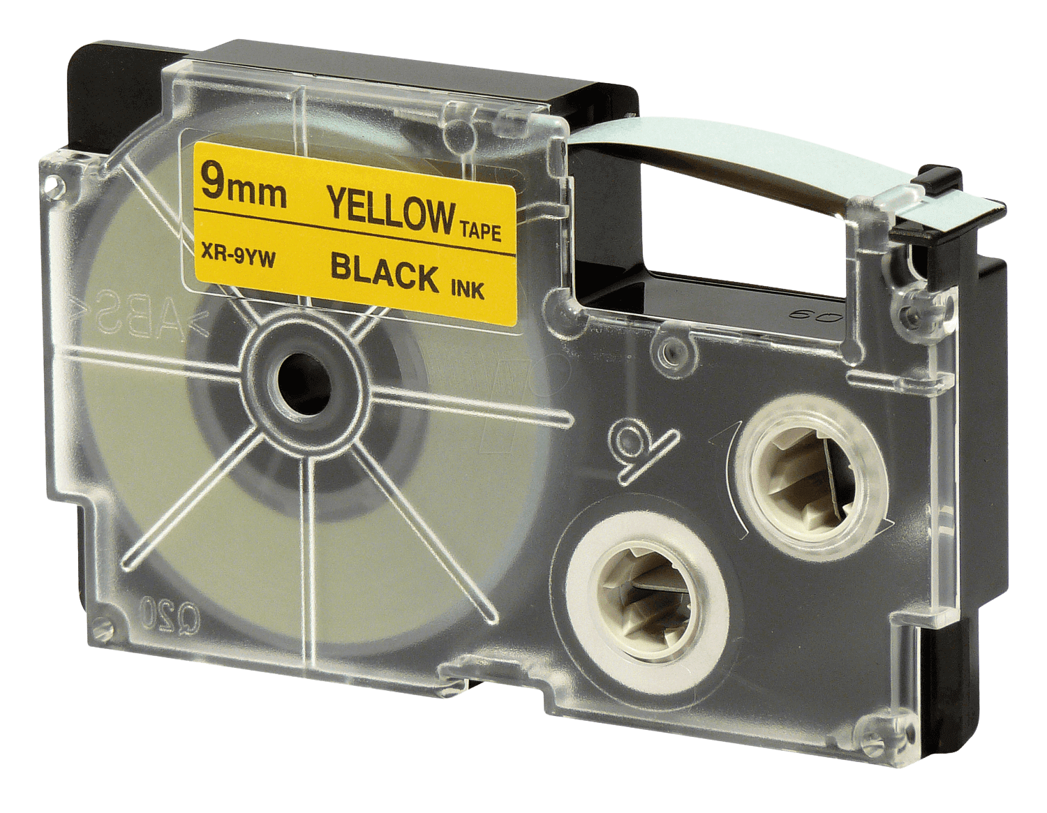 Casio XR-9YW Sort tekst / Gul tape 9 mm x 8 m Printerpatron - Kompatibel