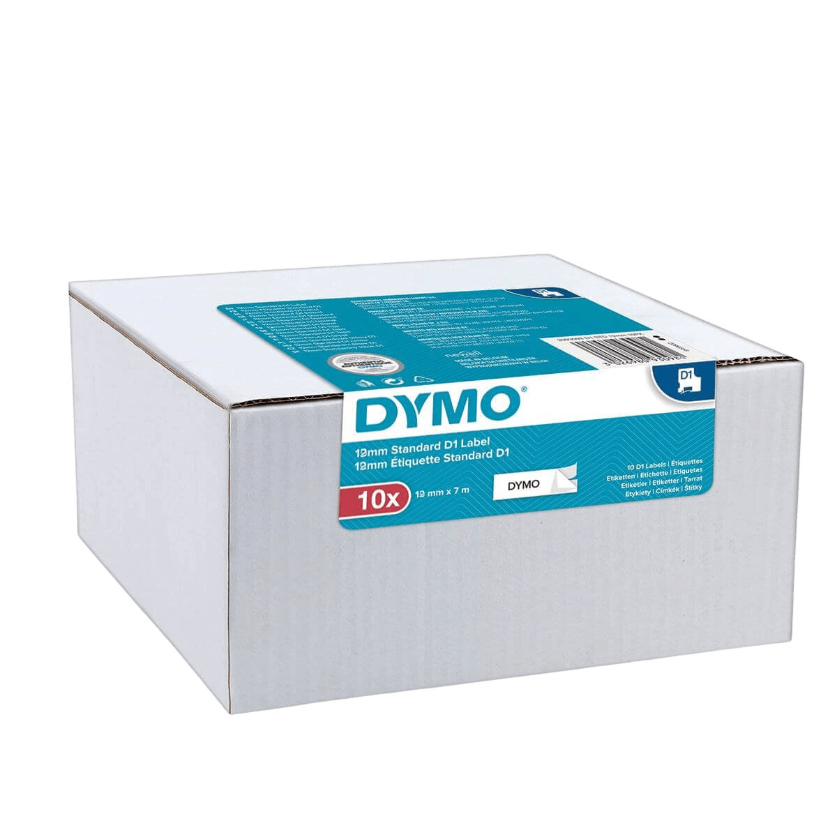 S0720530 Dymo D1 45013 Sort tekst / Hvid tape 12 mm x 7 m Printerpatron - Kompatibel