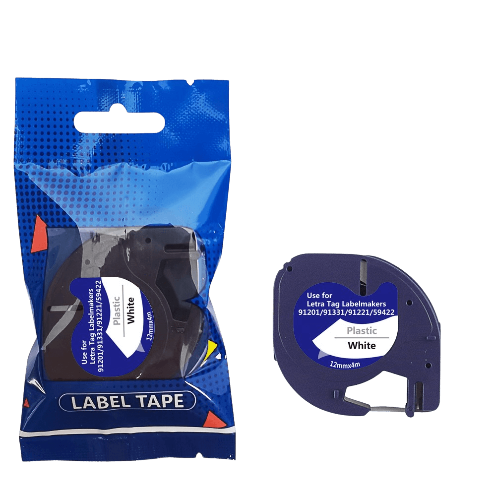 45021 Dymo S0720610 Hvid tekst / Sort tape 12 mm x 7 m Printerpatron - Kompatibel