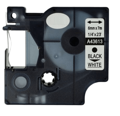 45800 Dymo S0720820 Sort tekst / Klar tape 19 mm x 7 m Printerpatron - Kompatibel