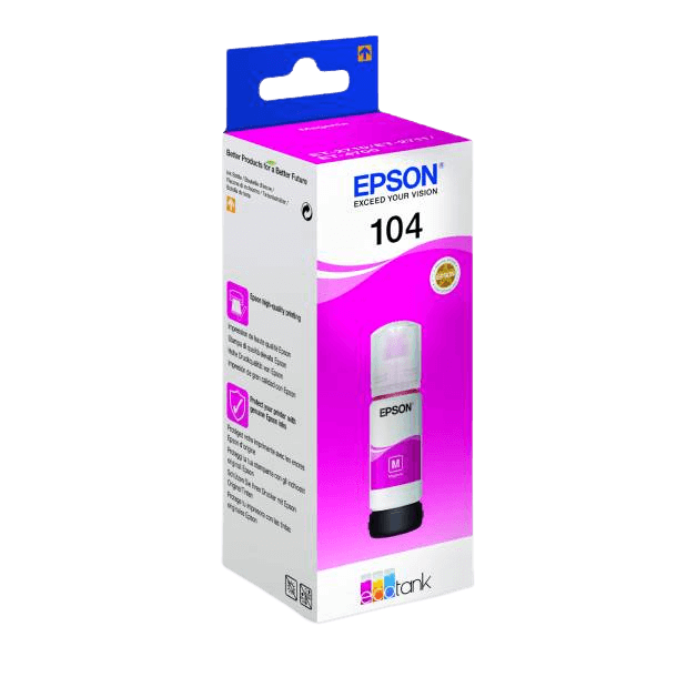C13T00P340 Epson 104 magenta Printerpatron - 65 ml. - Original