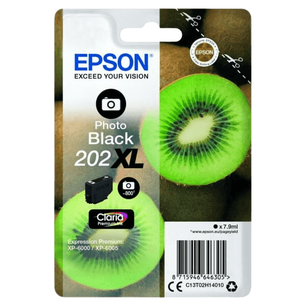 C13T02H14010 Epson 202 foto sort XL Printerpatron - 7,9 ml. - Original
