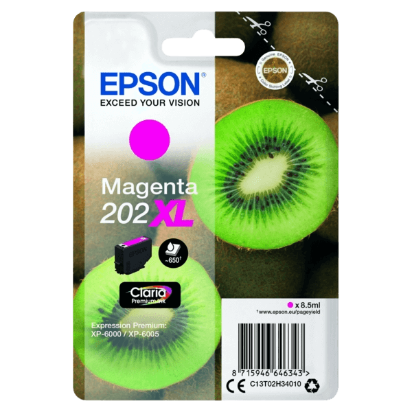 C13T02H34010 Epson 202 magenta XL Printerpatron - 650 sider - Original