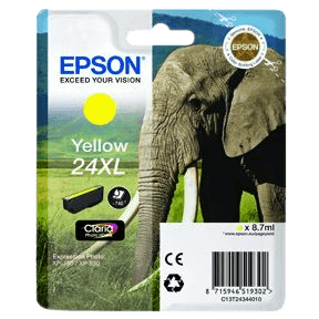 C13T24344012 Epson 24XL gul XL Printerpatron - 10 ml. - Original