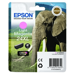 C13T24364012 Epson 24XL lys magenta XL Printerpatron - 10 ml. - Original