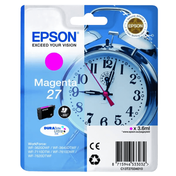 C13T27034012 Epson 27 magenta Printerpatron - 3.6 ml. - Original
