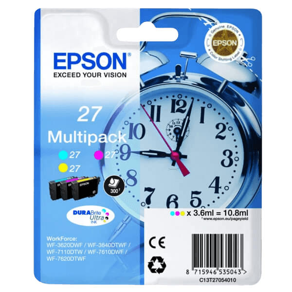 C13T27054012 Epson 27 CMY Printerpatron - 10.8 ml. - Original