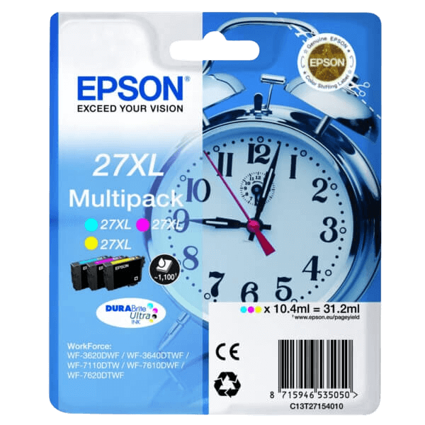 C13T27154012 Epson 27 CMY XL Printerpatron - 31.2 ml. - Original