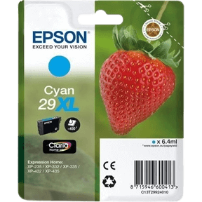 C13T29924012 Epson 29 cyan XL Printerpatron - 6,4 ml. - Original