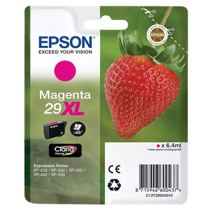 C13T29934012 Epson 29 magenta XL Printerpatron - 6,4 ml. - Original