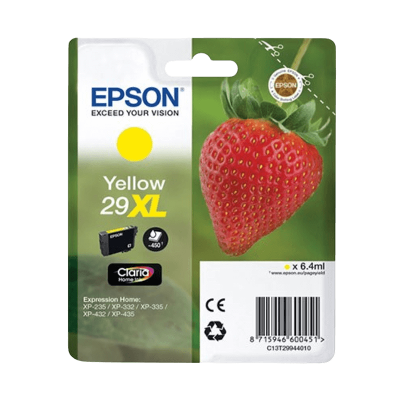 C13T29944012 Epson 29 gul XL Printerpatron - 6,4 ml. - Original