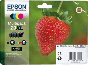 C13T29964012 Epson 29 CMYK XL Printerpatron - 30,5 ml. - Original