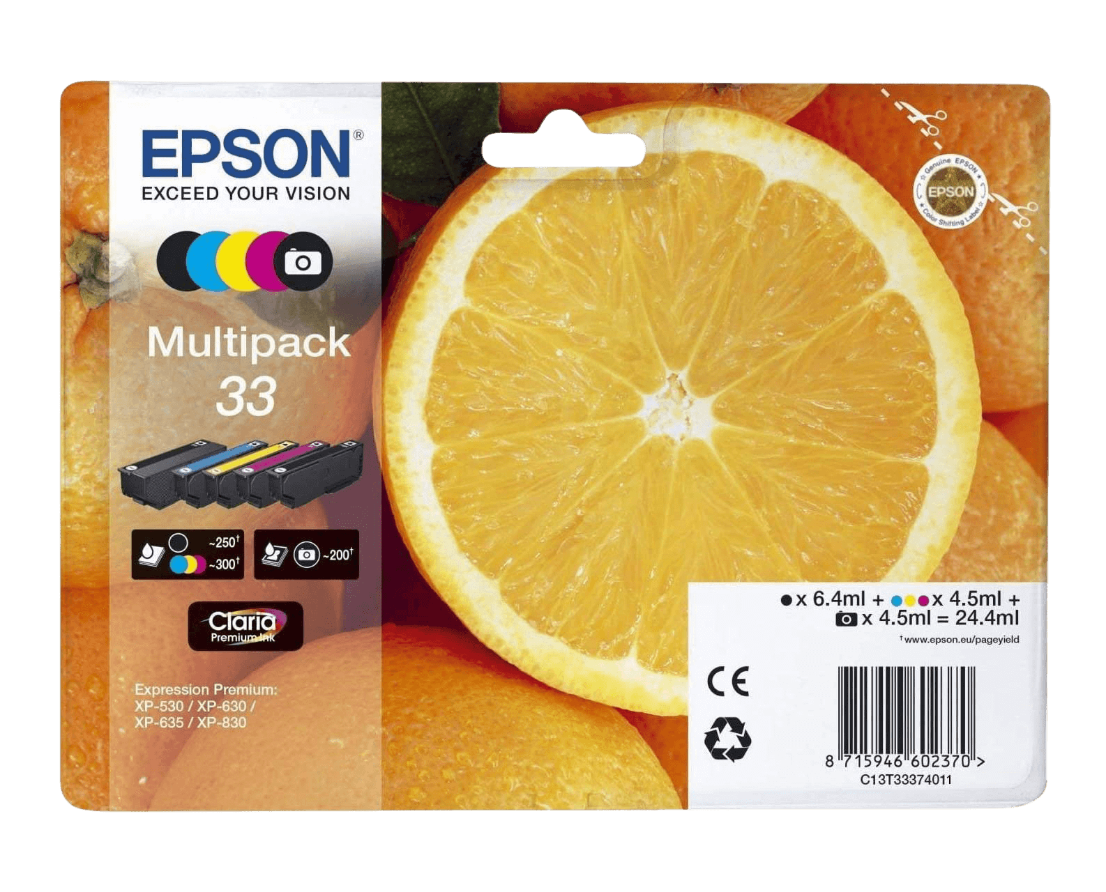 C13T33374011 Epson 33 CMYK Printerpatron - Original