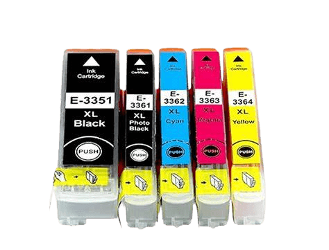 5 stk. XL Epson 33 Printerpatron rabatpakke - Kompatibel