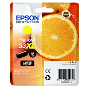C13T33644012 Epson 33 gul XL Printerpatron - 8,9 ml. - Original