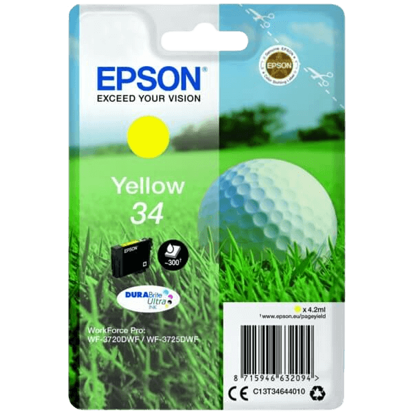 C13T34644010 Epson 34 gul Printerpatron - 4,2 ml. - Original