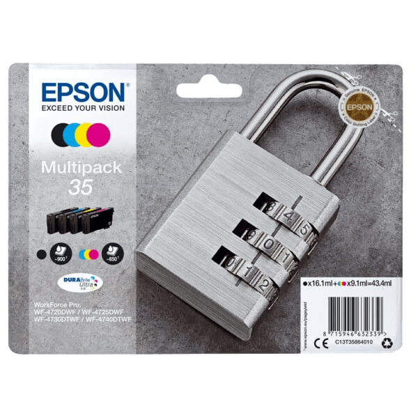 C13T35864010 Epson 35 CMYK Printerpatron - 43,4 ml. - Original