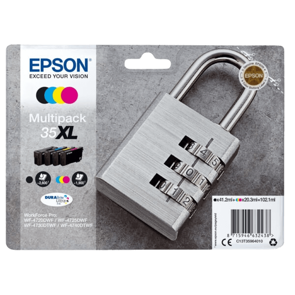 C13T35964010 Epson 35 CMYK XL Printerpatron - 102,2 ml. - Original