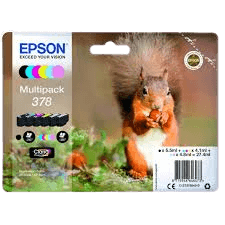 C13T37884010 Epson 378 CMYK Printerpatron - 5,5 + 3x4,1 + 2x4,8 ml. - Original