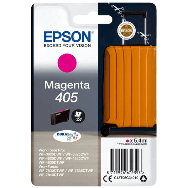C13T05G34010 Epson 405 magenta Printerpatron - 5,4 ml. - Original